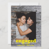 Rustikales Holz rettet die Daten - Foto Verlobung Save The Date (Vorderseite)