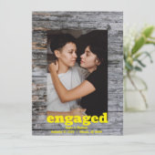 Rustikales Holz rettet die Daten - Foto Verlobung Save The Date (Stehend Vorderseite)