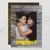 Rustikales Holz rettet die Daten - Foto Verlobung Save The Date (Vorne/Hinten)