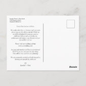 Rustikales Holz Romantisches Foto Verlobte Paarhoc Postkarte (Rückseite)