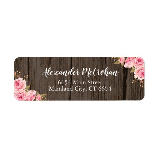 Rustikales Holz Rosa Aquarell (Vorne)