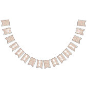 Rustikales Holz Rosa Blume Kinderduschbanner Wimpelkette (Alle)