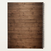 Rustikales Holz rosa Blumenzange Lights Hochzeit Planer (Rückseite)