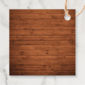 Rustikales Holz Rosa Blush Blumenzehen Vielen Dank Geschenkanhänger (Rückseite)