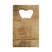 Rustikales Holz rostfreie Stahlflasche Geldbeutel Flaschenöffner (Rückseite)