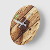 Rustikales Holz Runde Wanduhr (Winkel)