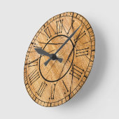 Rustikales Holz Runde Wanduhr (Winkel)