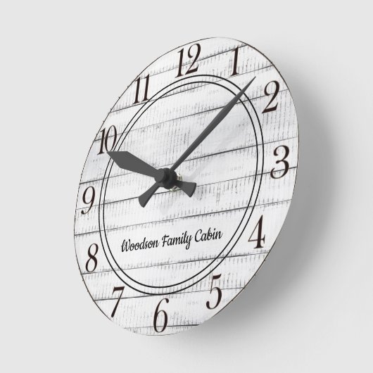 Rustikales Holz Runde Wanduhr (Winkel)