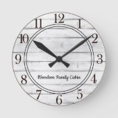 Rustikales Holz Runde Wanduhr (Vorderseite)