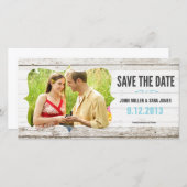 Rustikales Holz Save the Date (Vorne/Hinten)