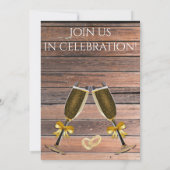 Rustikales Holz Save the Date (Rückseite)