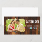 Rustikales Holz Save the Date (Vorne/Hinten)