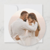 Rustikales Holz Save the Date Foto Hochzeit QR-Cod Einladung (Rückseite)