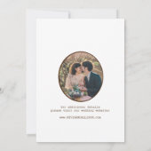 Rustikales Holz Save the Date Hochzeit im Herbst E Einladung (Rückseite)