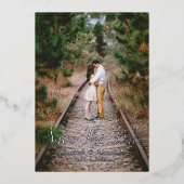 Rustikales Holz Save the Date Karte (Vorderseite)