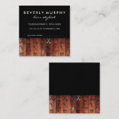 Rustikales Holz Schwarz Stylist Tools Muster Terminkarte (Vorne/Hinten)