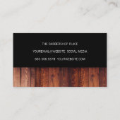 Rustikales Holz Schwarz Visitenkarte (Rückseite)