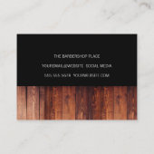 Rustikales Holz Schwarz Visitenkarte (Rückseite)