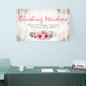 Rustikales Holz Shabby Chic Rosa Rosen Anemone Blu Banner (Messeveranstaltung)