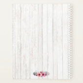 Rustikales Holz Shabby Chic Rosa Rosen Anemone Blu Planer (Rückseite)