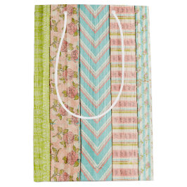 Rustikales Holz Shabby Hütte Blumenrosa Tee Party Mittlere Geschenktüte