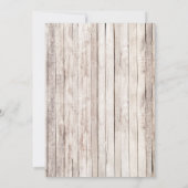 Rustikales Holz Shabby Rose Brautdusche Einladung (Rückseite)