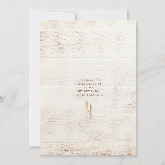 Rustikales Holz Sie sagte ja Grün Brautparty Einladung (Rückseite)