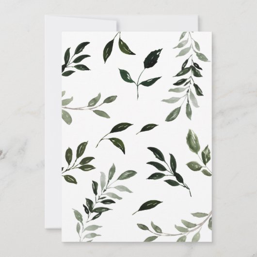 Rustikales Holz Slice Greenery Kinderdusche Einlad (Rückseite)