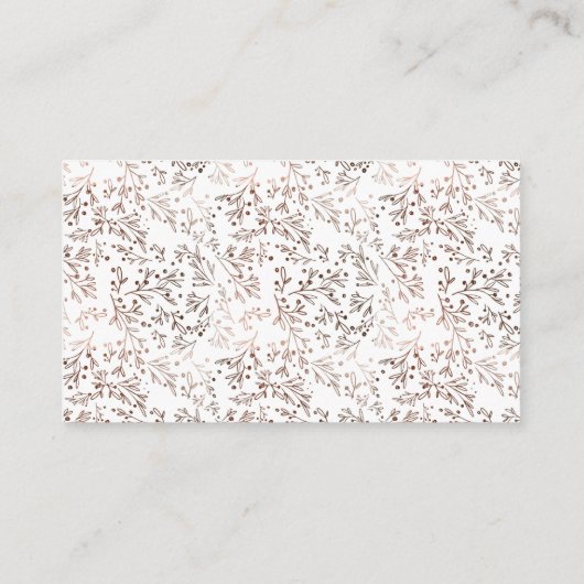 Rustikales Holz Slice Kupfer Foil Duft Geschenk Re Begleitkarte (Rückseite)