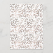 Rustikales Holz Slice Kupfer Foil Herbst Abendesse Menükarte (Rückseite)