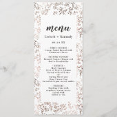 Rustikales Holz Slice Kupfer Foil Herbst Abendesse Menükarte (Vorderseite)