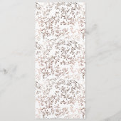 Rustikales Holz Slice Kupfer Foil Herbst Abendesse Menükarte (Rückseite)