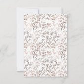 Rustikales Holz Slice Kupfer Foil Herbst Hochzeit Save The Date (Rückseite)