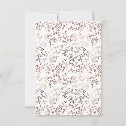 Rustikales Holz Slice Kupfer Foil Herbst Hochzeit Save The Date (Rückseite)