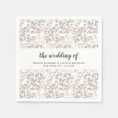 Rustikales Holz Slice Kupfer-Folie Hochzeitsmonogr Serviette (Vorderseite)