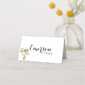 Rustikales Holz Sommer Wildblume Blüte Wiese Platzkarte (Vorderseite)