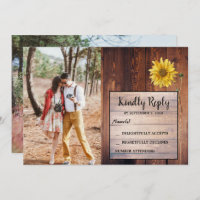 Rustikales Holz Sonnenblumen Foto Land Hochzeit UA