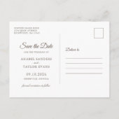 Rustikales Holz Sonnenblumen Mason Jar Save the Da Ankündigungspostkarte (Rückseite)