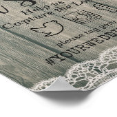 Rustikales Holz Sonnenblumen Spitze Oh Snap Hashta Poster (Ecke)