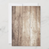 Rustikales Holz Sonnenblumen Spitzen Western Barn Einladung (Rückseite)