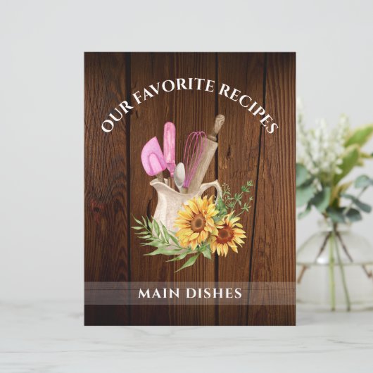 Rustikales Holz Sonnenblumen Tafelbett Rezept Bind (Stehend Vorderseite)