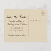 Rustikales Holz, Sonnenblumen, Typografie Save the Ankündigungspostkarte (Rückseite)