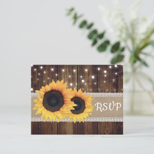 Rustikales Holz Sonnenblumen UAWG Postkarte Auswah (Stehend Vorderseite)