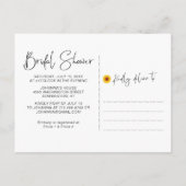 Rustikales Holz Sonnenblumenkorb Brautparty Einladungspostkarte (Rückseite)