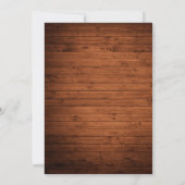 Rustikales Holz Spitze 4 Foto Hochzeit Einladung (Rückseite)