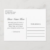 Rustikales Holz & Spitzen Foto Frohe Weihnachtsgrü Ankündigungspostkarte (Rückseite)