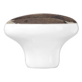 Rustikales Holz, Spitzen & Mason Jars Barn Elegant Keramikknauf (Seitenansicht)