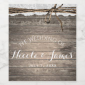 Rustikales Holz Spitzenweingut Braun Brauchtum Gew Weinetikett (Einzelnes Label)