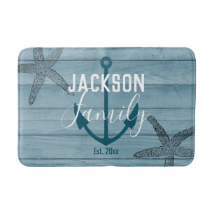 Rustikales Holz Starfish Custom Family Beach House Badematte