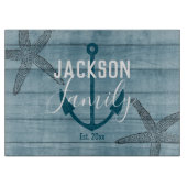 Rustikales Holz Starfish Custom Family Beach House Schneidebrett (Vorderseite)